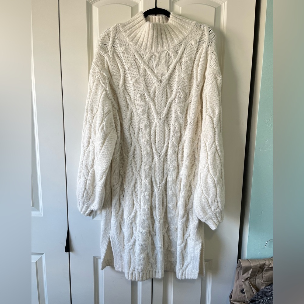 H&M cable knit sweater dress